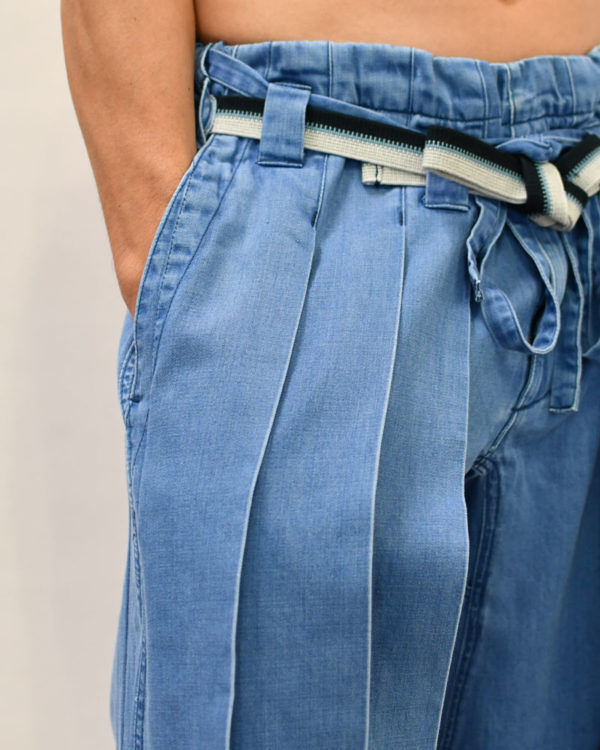 Yoshiyuki / Samurai Pants #9 "Five-year Wash" [indigo]