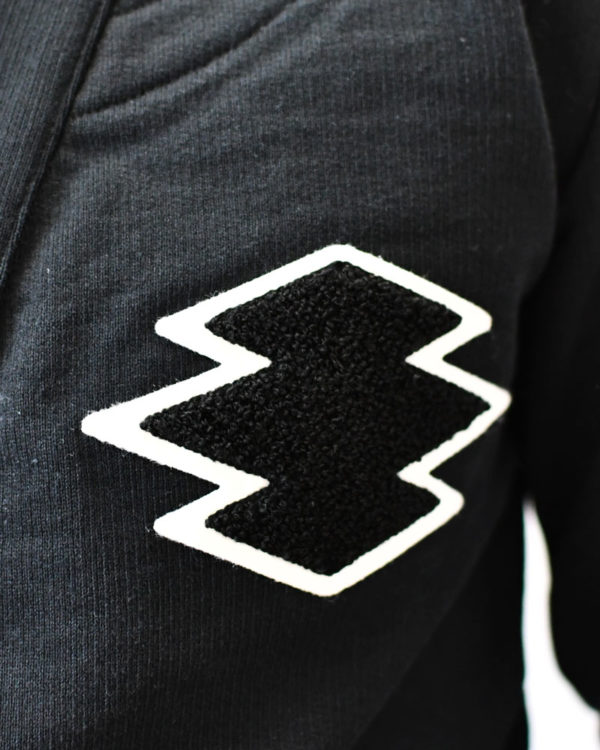 Yoshiyuki / Sweat cadigan #２ "Matsukawa Lozenges" [black]