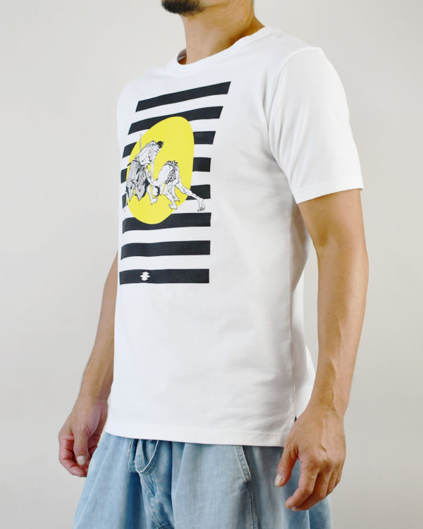 Yoshiyuki / T-shirt #84 "Sword Take-away" [white]