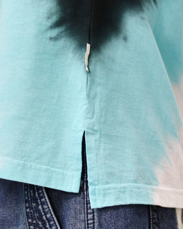 Yoshiyuki / T-shirt #105 "Diagonal-gradation Dye"  [black&sky]