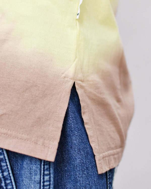 Yoshiyuki / Tank-top #5 "Diagonal-gradation Dye"  [brown&yellow]